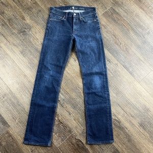 7 For All Mankind Slimmy Blue Jeans Pants Denim ((size 28))